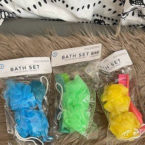 3 Bath Set- Sponges and foot brush